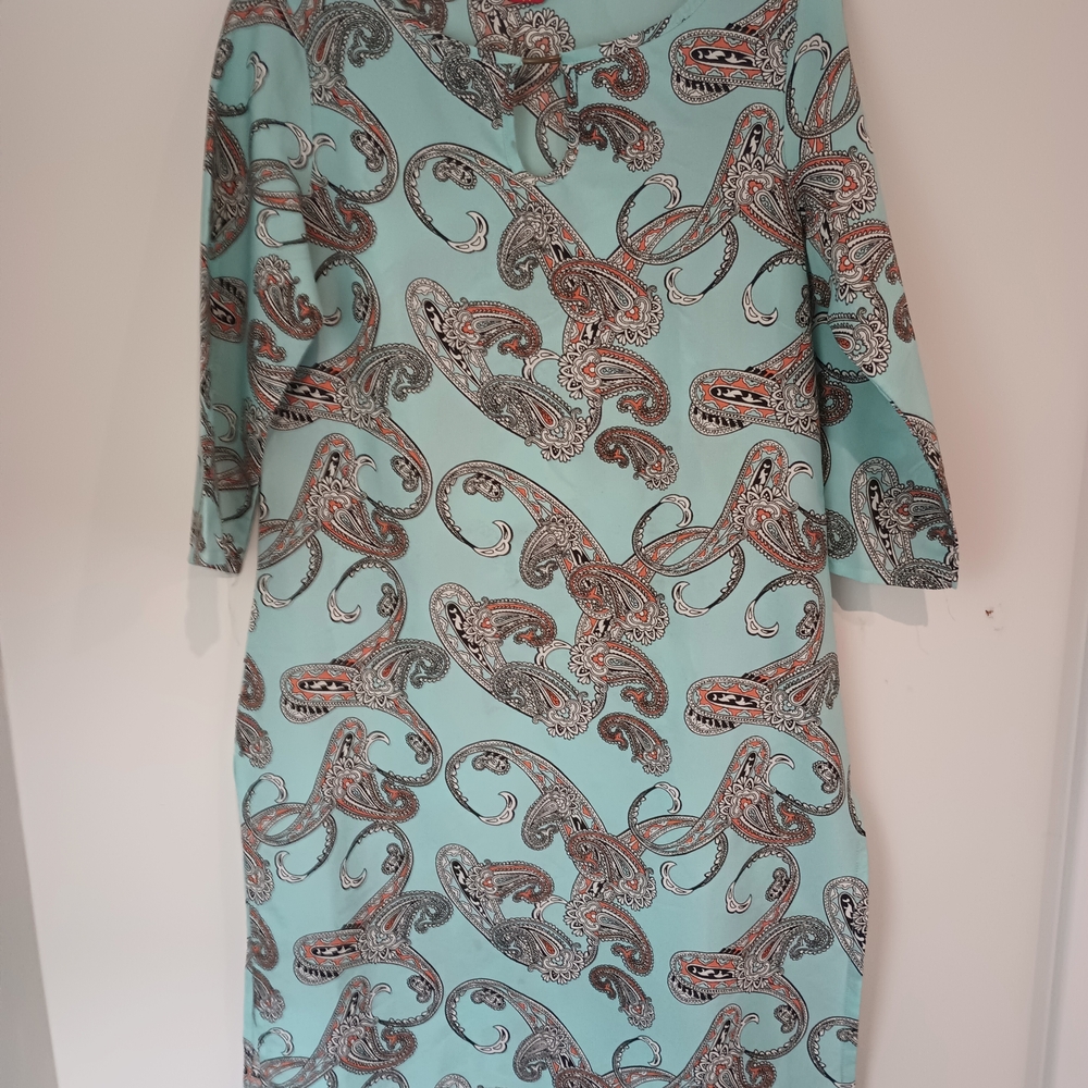 Elegant Paisley Print Dress